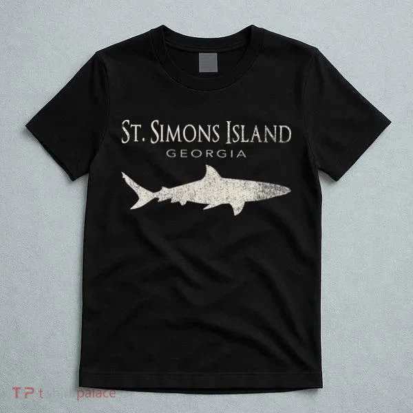 Retro St. Simons Island Ga Shark T-Shirt