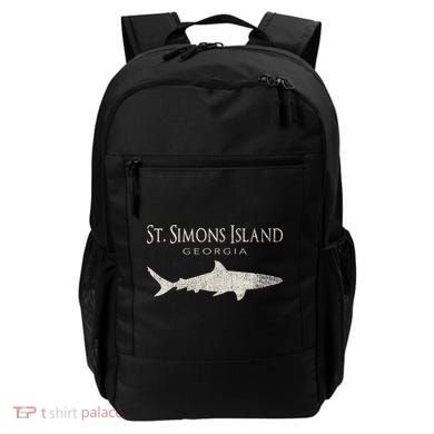 Retro St. Simons Island Ga Shark Backpack