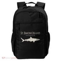 Retro St. Simons Island Ga Shark Backpack thumb 0