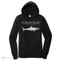 Retro St. Simons Island Ga Shark Women's Hoodie thumb 0