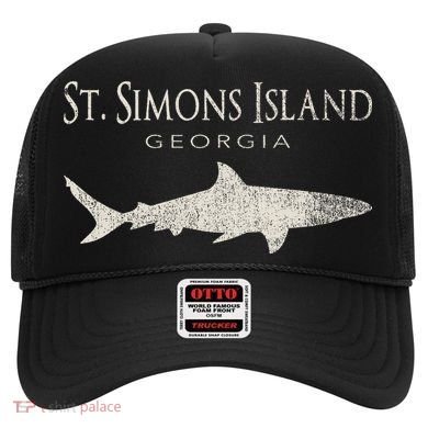 Retro St. Simons Island Ga Shark Hat