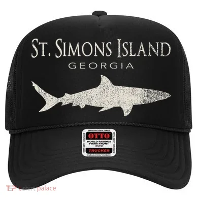 Retro St. Simons Island Ga Shark Hat