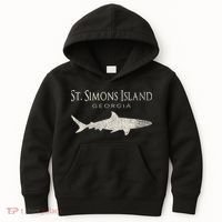Retro St. Simons Island Ga Shark Kids Hoodie thumb 0