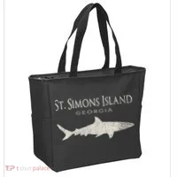 Retro St. Simons Island Ga Shark Tote Bag thumb 2