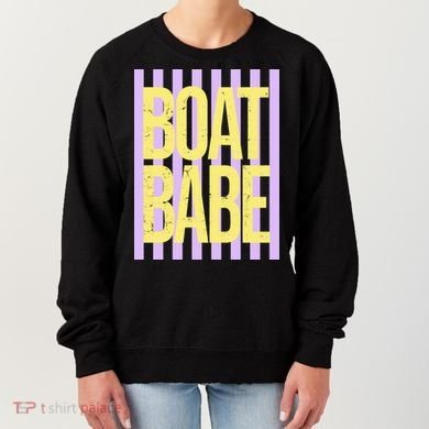 Retro Stripes Sunshine Boat Babe Women's Sweatshirt