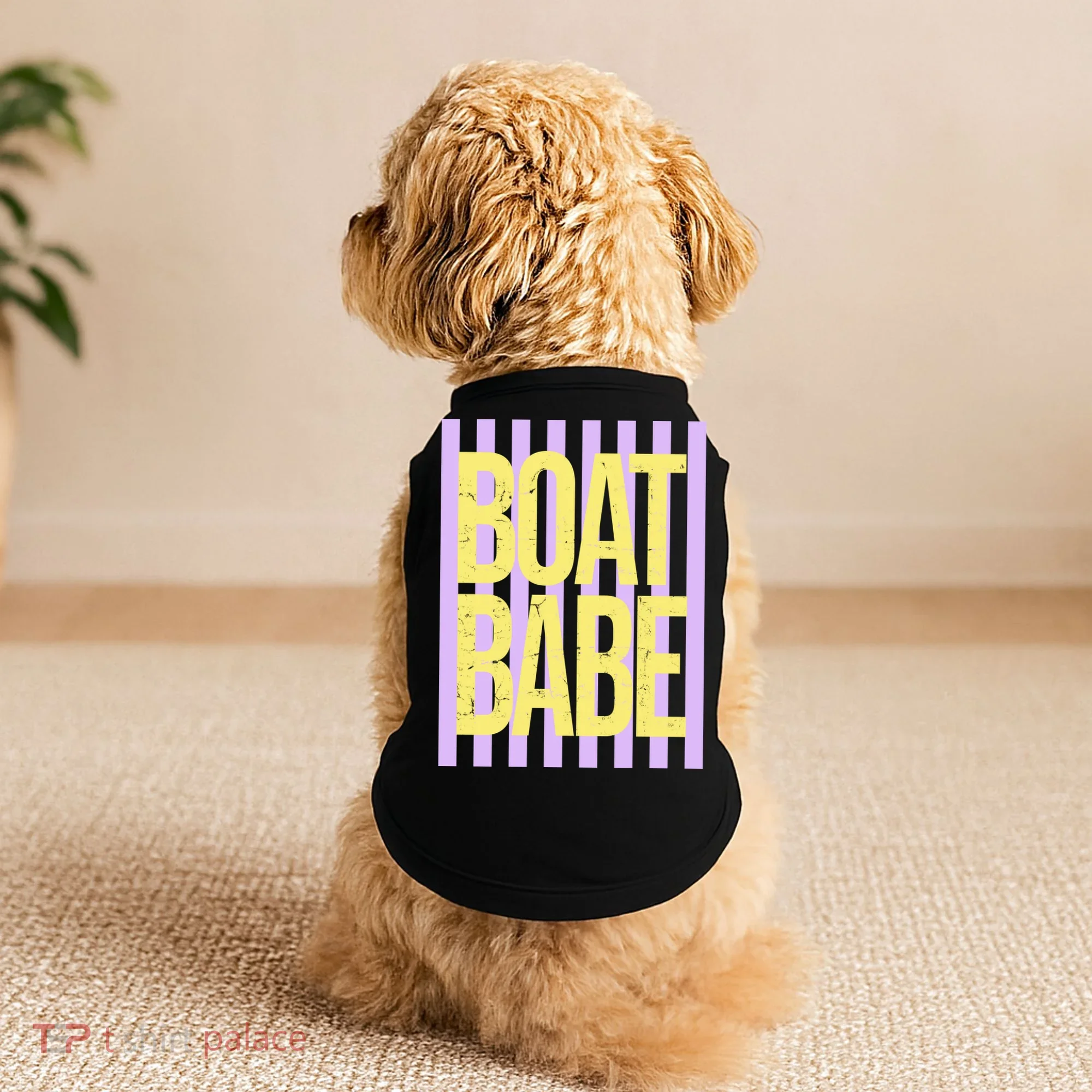 Retro Stripes Sunshine Boat Babe Doggie Tank