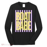 Retro Stripes Sunshine Boat Babe Long Sleeve Shirt thumb 0