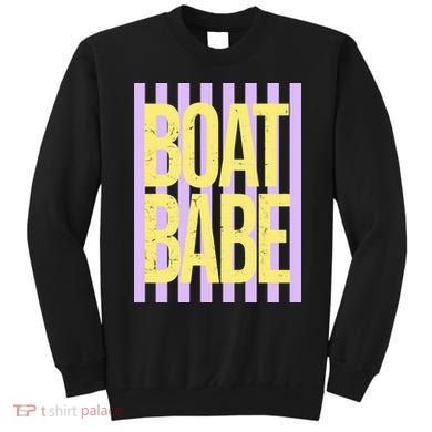Retro Stripes Sunshine Boat Babe Sweatshirt