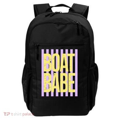 Retro Stripes Sunshine Boat Babe Backpack