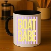 Retro Stripes Sunshine Boat Babe Coffee Mug thumb 4