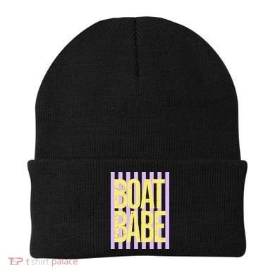 Retro Stripes Sunshine Boat Babe Beanie