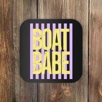 Retro Stripes Sunshine Boat Babe Coaster thumb 0