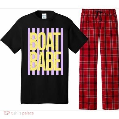 Retro Stripes Sunshine Boat Babe Pajama Set