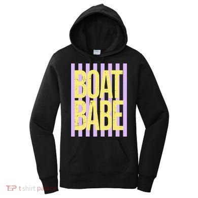 Retro Stripes Sunshine Boat Babe Women's Hoodie