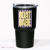 Retro Stripes Sunshine Boat Babe Tumbler thumb 0