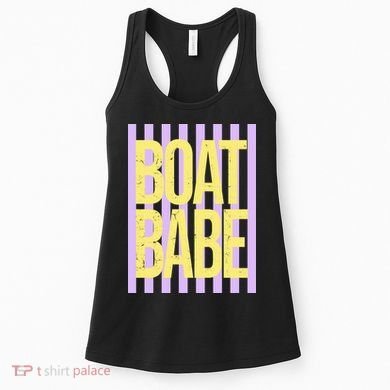 Retro Stripes Sunshine Boat Babe Women's Tank Top