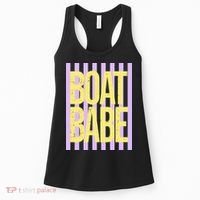Retro Stripes Sunshine Boat Babe Women's Tank Top thumb 0