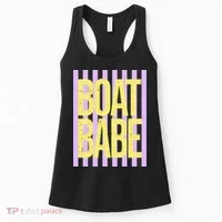 Retro Stripes Sunshine Boat Babe Women's Tank Top thumb 0