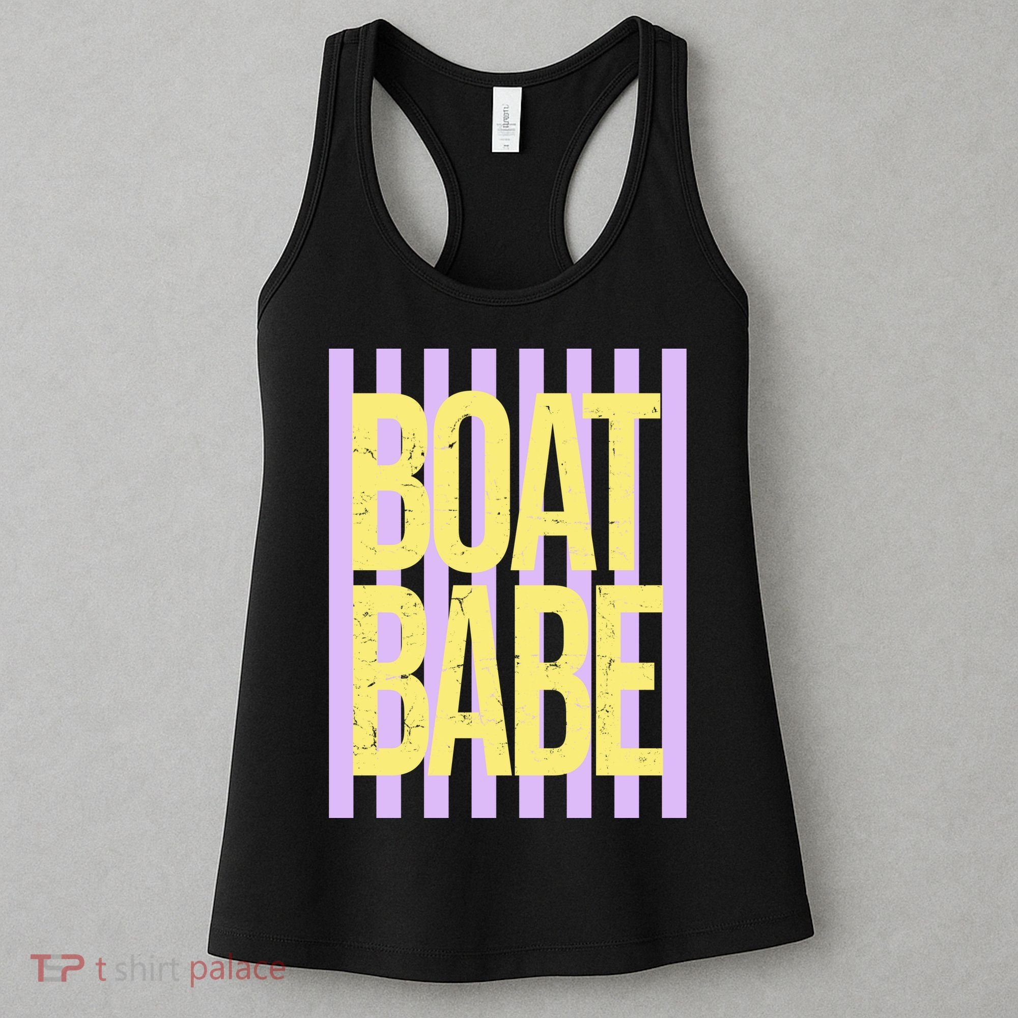 Retro Stripes Sunshine Boat Babe Women's Tank Top