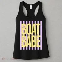 Retro Stripes Sunshine Boat Babe Women's Tank Top thumb 3