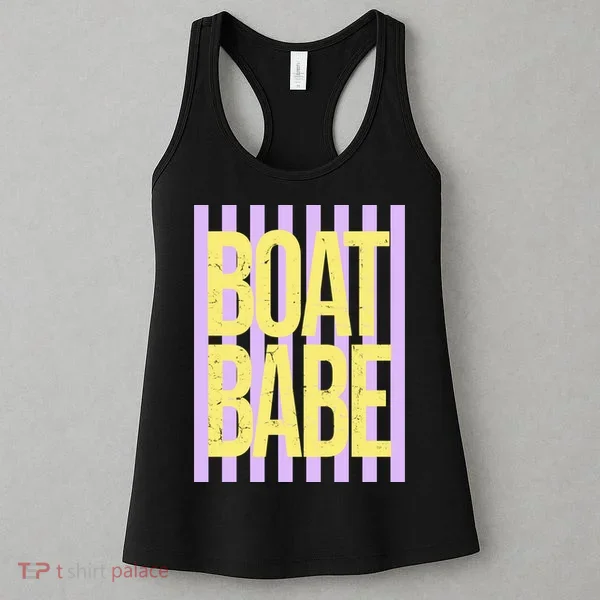 Retro Stripes Sunshine Boat Babe Women's Tank Top
