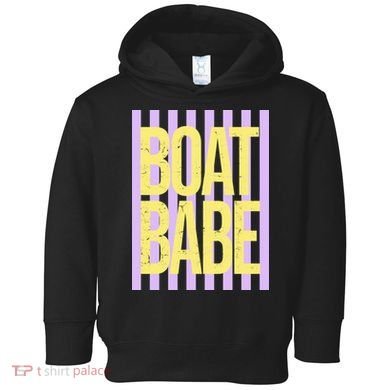 Retro Stripes Sunshine Boat Babe Toddler Hoodie
