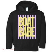 Retro Stripes Sunshine Boat Babe Toddler Hoodie thumb 0