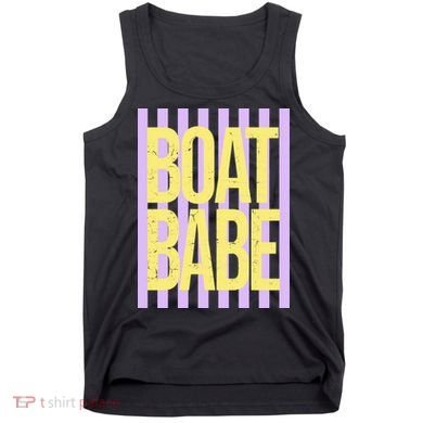 Retro Stripes Sunshine Boat Babe Tank Top