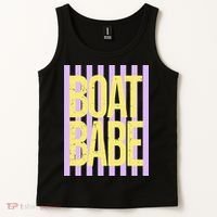 Retro Stripes Sunshine Boat Babe Tank Top thumb 2