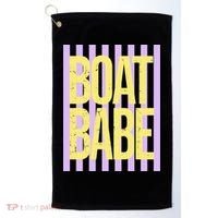 Retro Stripes Sunshine Boat Babe Golf Towel thumb 0