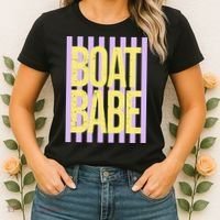 Retro Stripes Sunshine Boat Babe Women's T-Shirt thumb 2