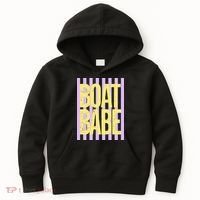 Retro Stripes Sunshine Boat Babe Kids Hoodie thumb 0
