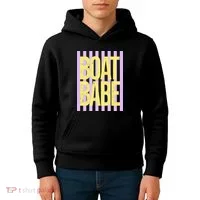 Retro Stripes Sunshine Boat Babe Kids Hoodie thumb 4