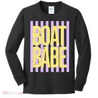 Retro Stripes Sunshine Boat Babe Kids Long Sleeve Shirt thumb 0