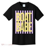 Retro Stripes Sunshine Boat Babe Kids T-Shirt thumb 0