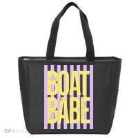 Retro Stripes Sunshine Boat Babe Tote Bag thumb 0
