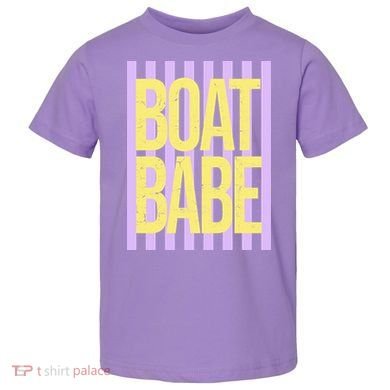 Retro Stripes Sunshine Boat Babe Toddler T-Shirt