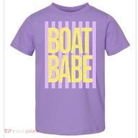 Retro Stripes Sunshine Boat Babe Toddler T-Shirt thumb 0