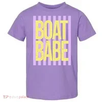 Retro Stripes Sunshine Boat Babe Toddler T-Shirt thumb 0
