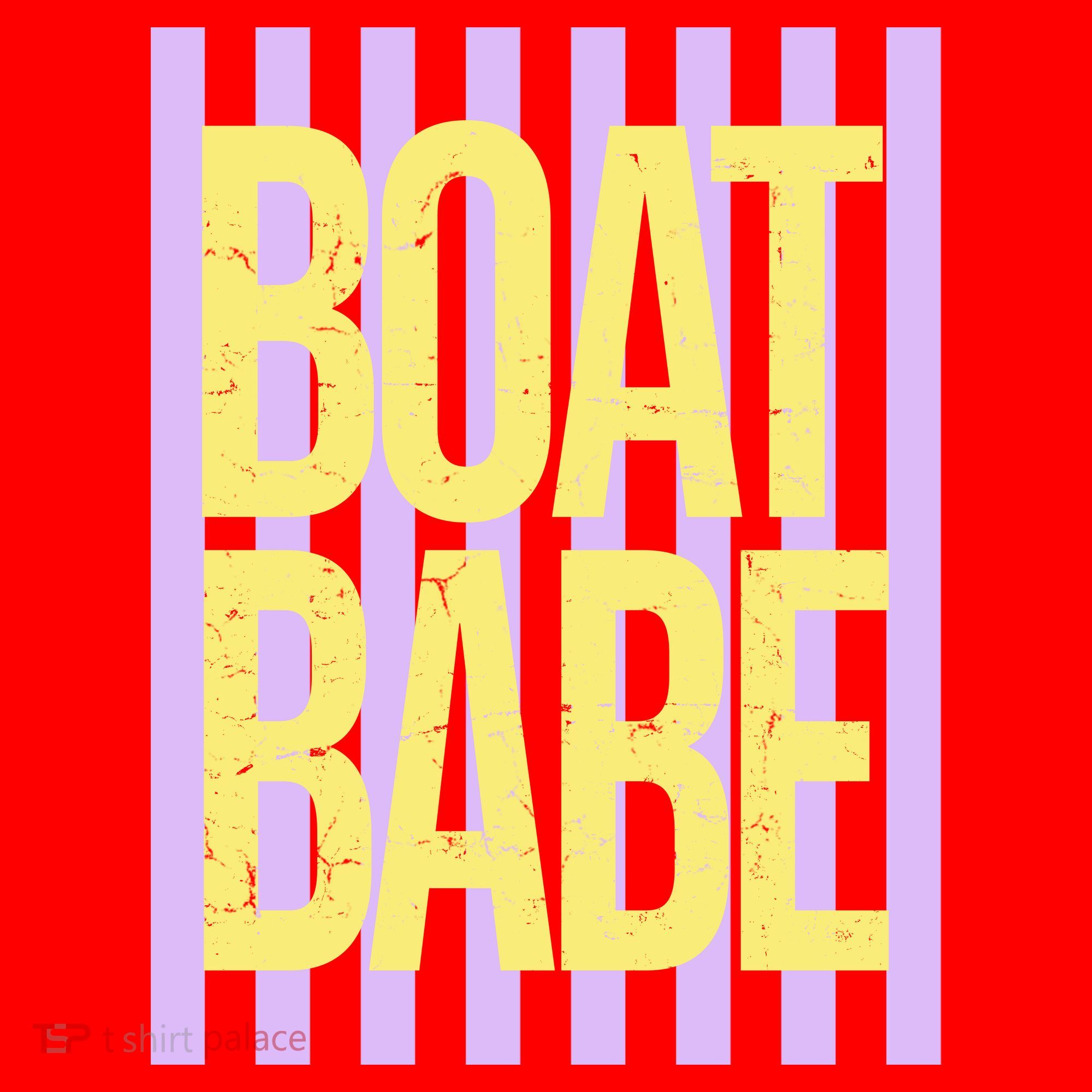 Retro Stripes Sunshine Boat Babe Santa Hat