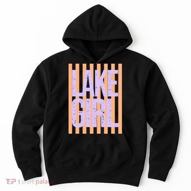 Retro Stripes Sunshine Lake Girl Hoodie