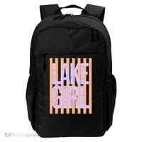 Retro Stripes Sunshine Lake Girl Backpack thumb 0