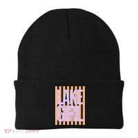 Retro Stripes Sunshine Lake Girl Beanie thumb 0