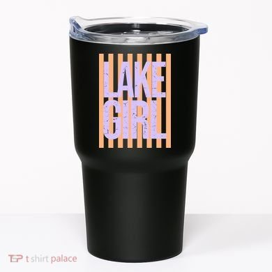 Retro Stripes Sunshine Lake Girl Tumbler
