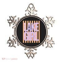 Retro Stripes Sunshine Lake Girl Ornament thumb 0