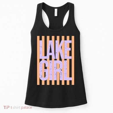 Retro Stripes Sunshine Lake Girl Women's Tank Top