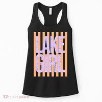 Retro Stripes Sunshine Lake Girl Women's Tank Top thumb 0