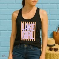 Retro Stripes Sunshine Lake Girl Women's Tank Top thumb 2