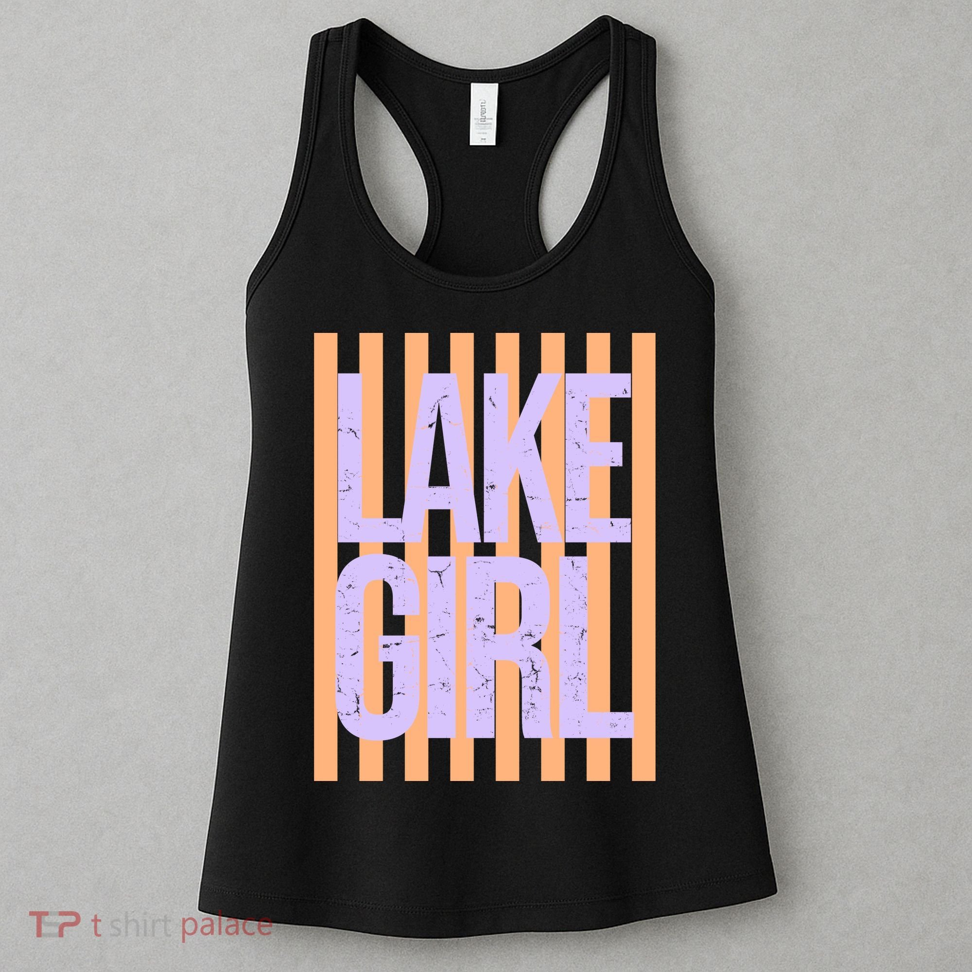 Retro Stripes Sunshine Lake Girl Women's Tank Top