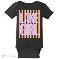 Retro Stripes Sunshine Lake Girl Baby Bodysuit thumb 0